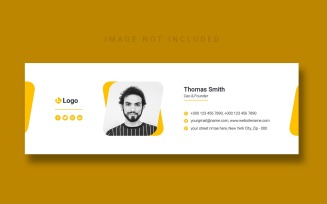Email Signature Template Or Social Media Cover Design