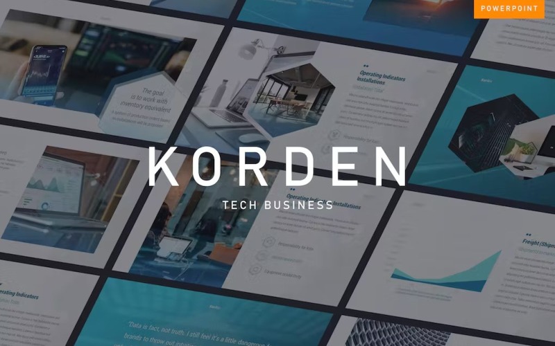 KORDEN - Tech Business Powerpoint Template PowerPoint Template