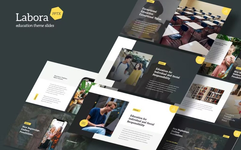 Labora - Education Theme Powerpoint Template PowerPoint Template