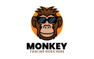 Monkey Mascot Cartoon Logo 3