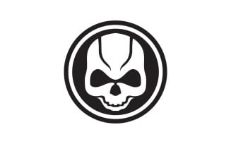 Skull head logo template vector v15