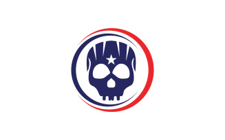 Skull head logo template vector v18