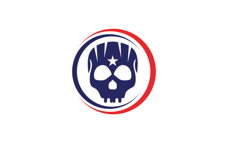 Skull head logo template vector v18 Logo Template