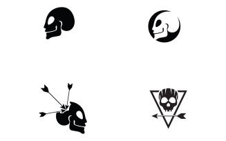 Skull head logo template vector v27