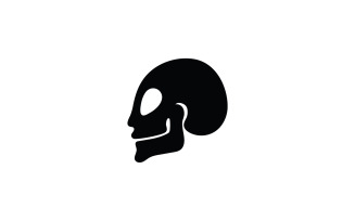 Skull head logo template vector v7