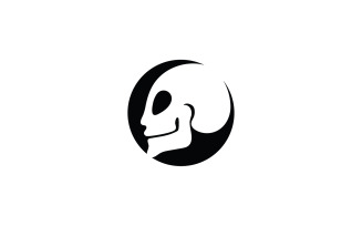 Skull head logo template vector v8