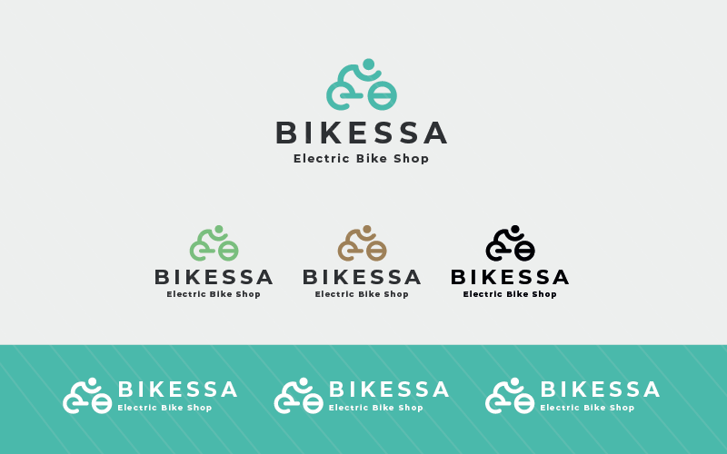 Electric Bike Shopping Logo Logo Template
