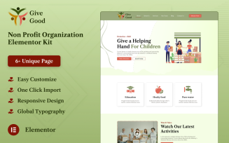Give Good - Non Profit Organization Elementor Kit