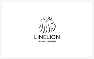 Line Lion Animal Vector Logo