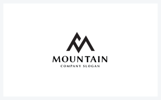 Mountain M Vector Logo Template