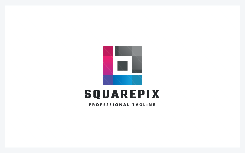 Pixel Square Technology Logo Logo Template