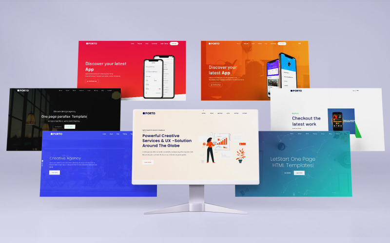 PORTO - Multipurpose Landing Pages and Modern Portfolio Bootstrap HTML Website Template Landing Page Template