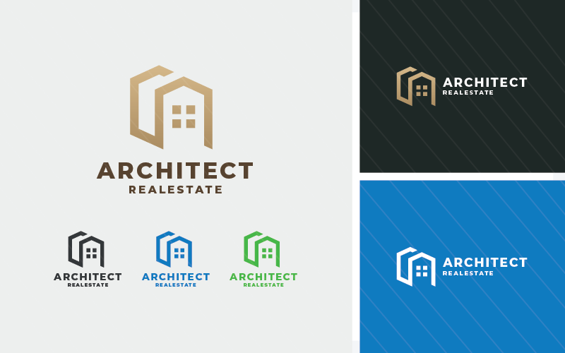 Real Estate Architect Latter A Logo Logo Template