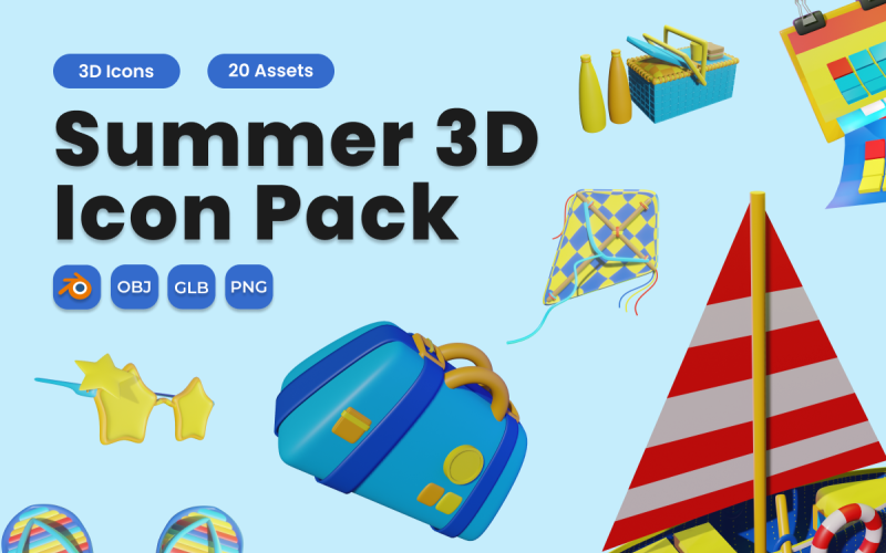 Summer 3D Icon Pack Vol 3 Model