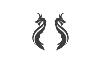 Dragon couple logo vector v2