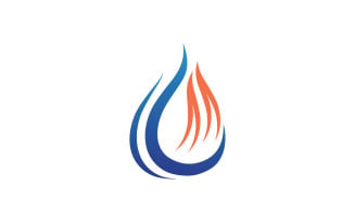 Fire hot burning logo vector v10