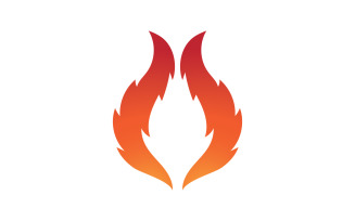 Fire hot burning logo vector v3