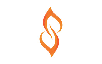 Fire hot burning logo vector v4