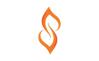 Fire hot burning logo vector v4