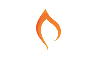 Fire hot burning logo vector v6
