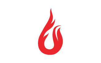 Fire hot burning logo vector v8