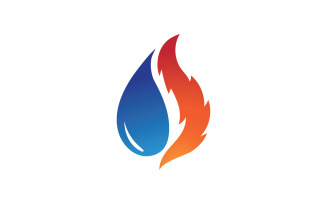 Fire hot burning logo vector v9
