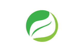 leaf nature go green logo vector v2