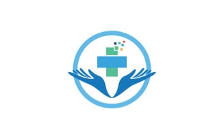 Medical cross hospital logo vector v11