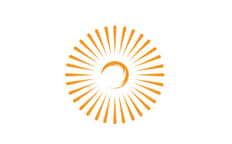 Sun brush logo nature circle v1