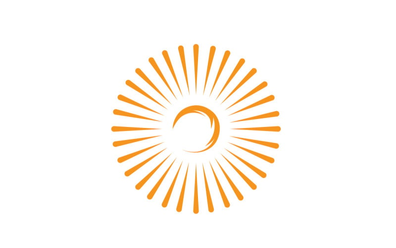 Sun brush logo nature circle v1 Logo Template