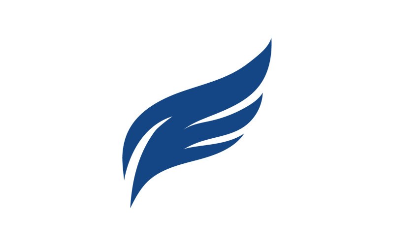 WIng bird falcon eagle angle logo v2 Logo Template