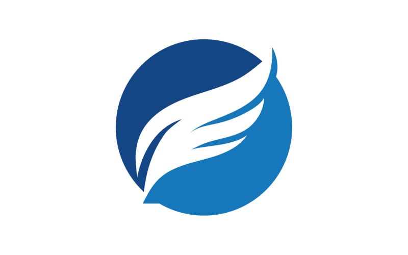WIng bird falcon eagle angle logo v4 Logo Template