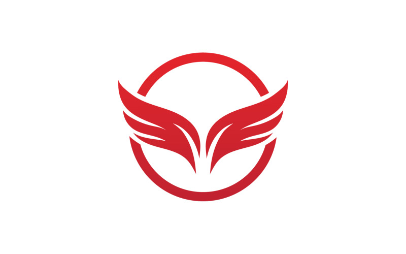 WIng bird falcon eagle angle logo v5 Logo Template