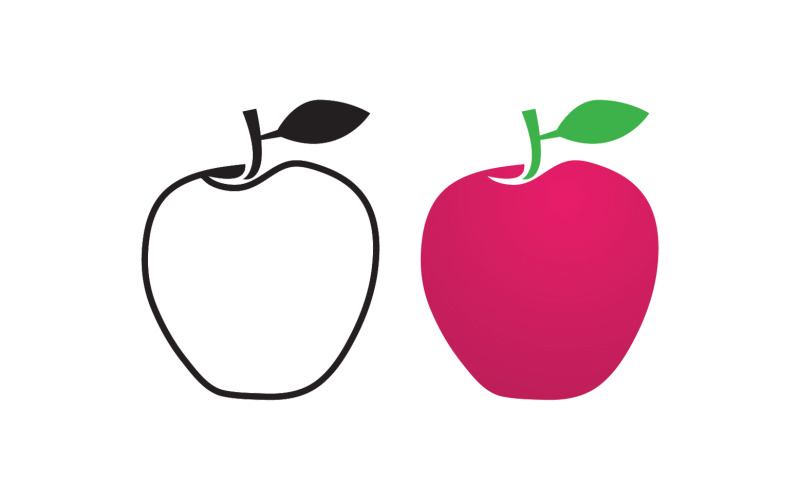 Apple fruits fresh vector logo v2 Logo Template