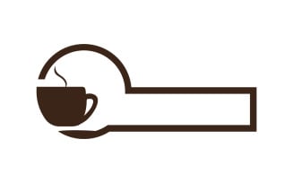 Coffee drink logo vector v1