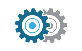 Gear set machine logo vector v2