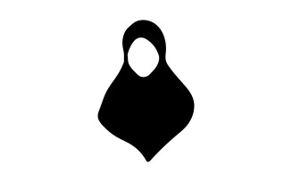 Hijab woman moeslim logo vector v9