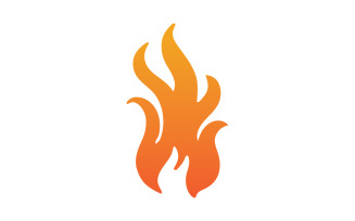 Hot fire burn vector logo v1