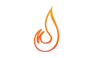 Hot fire burn vector logo v2