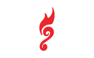 Hot fire burn vector logo v3