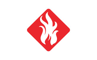 Hot fire burn vector logo v5