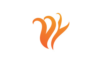 Hot fire burn vector logo v6