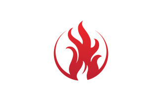 Hot fire burn vector logo v7