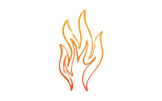 Hot fire burn vector logo v9