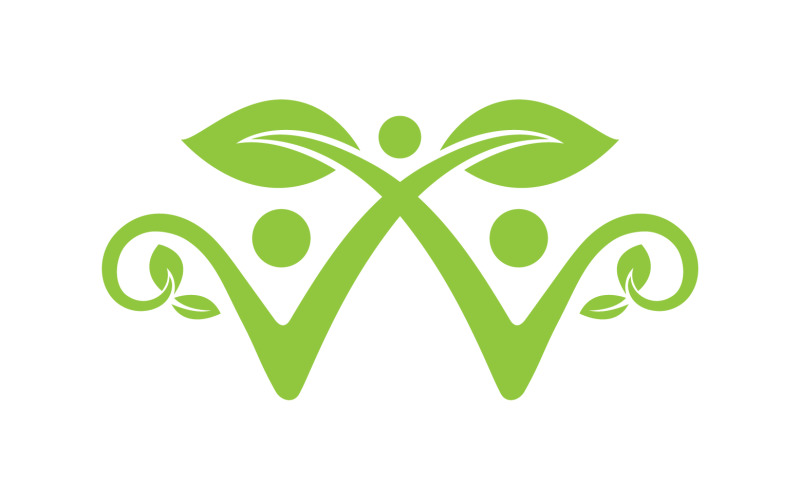 leaf nature go green logo vector v8 Logo Template