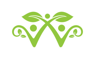 leaf nature go green logo vector v8