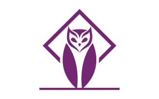 Owl head bird logo template vector v12