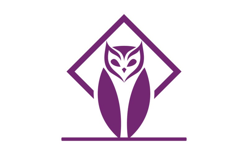 Owl head bird logo template vector v12 Logo Template