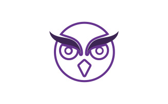 Owl head bird logo template vector v17