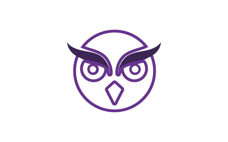 Owl head bird logo template vector v17 Logo Template
